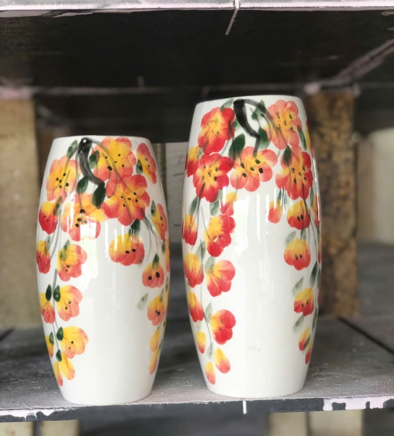 Bình hoa sen xanh, rồng xanh